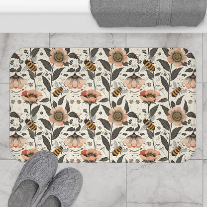 Vintage Bee bath mat