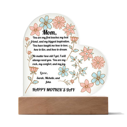 Personalized Heart Plaque for Mother's Day