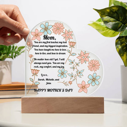 Personalized Heart Plaque for Mother's Day