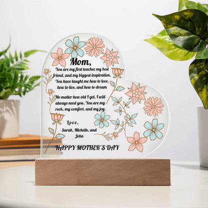 Personalized Heart Plaque for Mother's Day