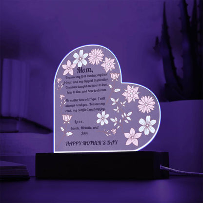 Personalized Heart Plaque for Mother's Day