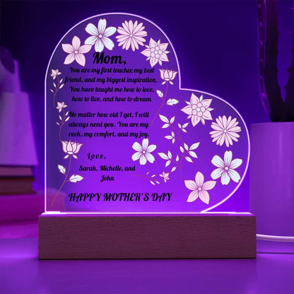 Personalized Heart Plaque for Mother's Day