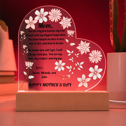 Personalized Heart Plaque for Mother's Day