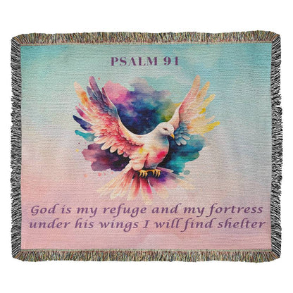 PSALM 91 Woven Blanket