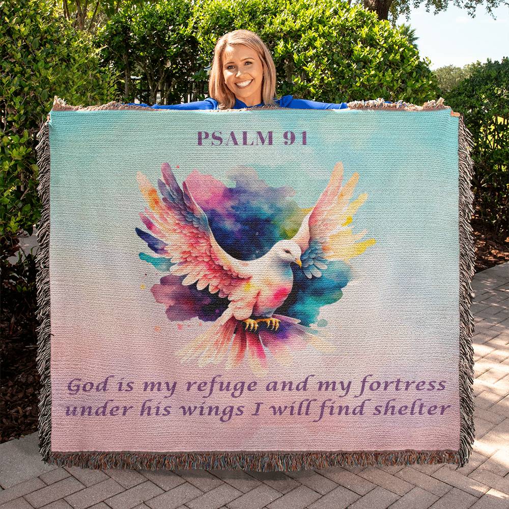 PSALM 91 Woven Blanket