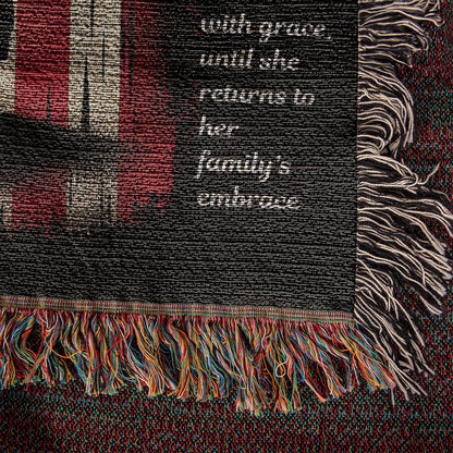 Prayer for Military Mom Woven Blanket