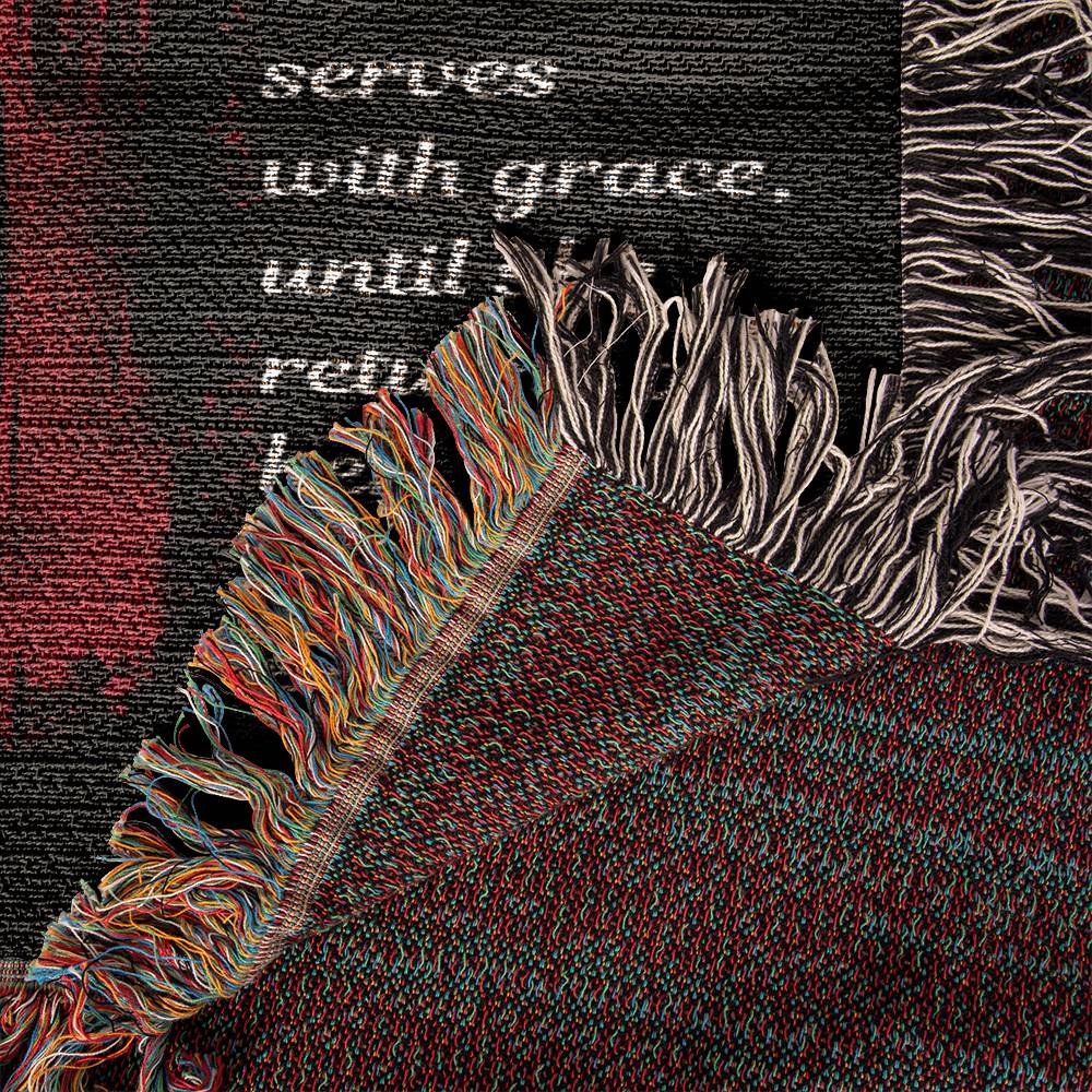 Prayer for Military Mom Woven Blanket