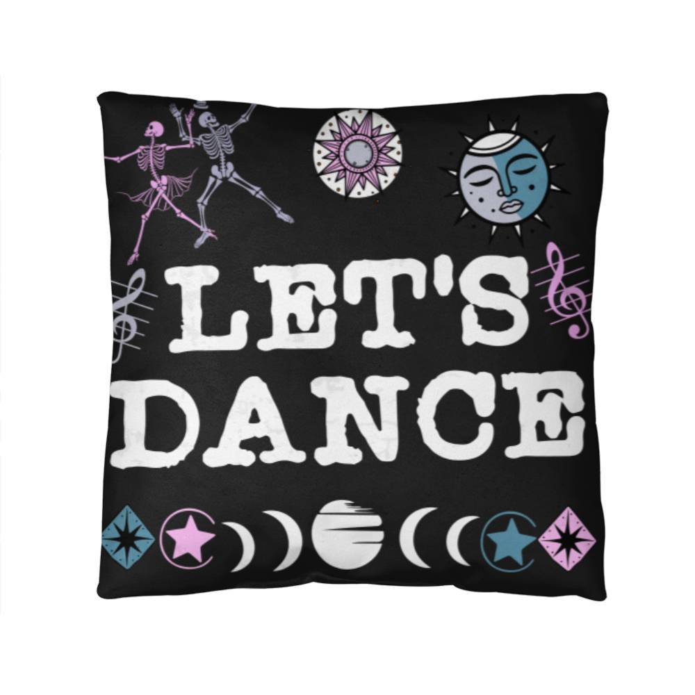 Let's Dance skeleton pillow