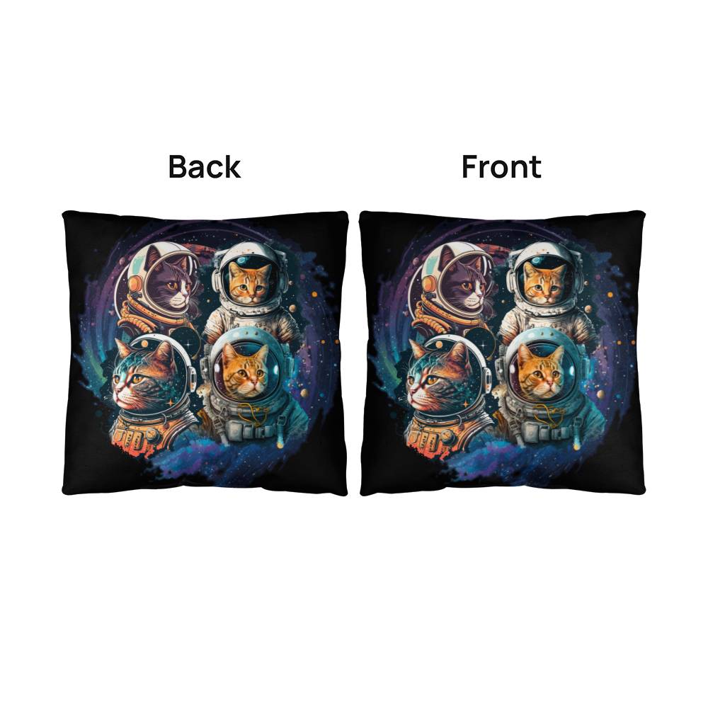 Cats in space pillow