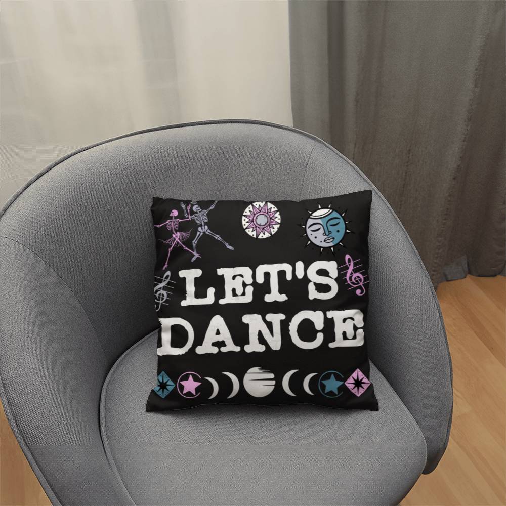 Let's Dance skeleton pillow