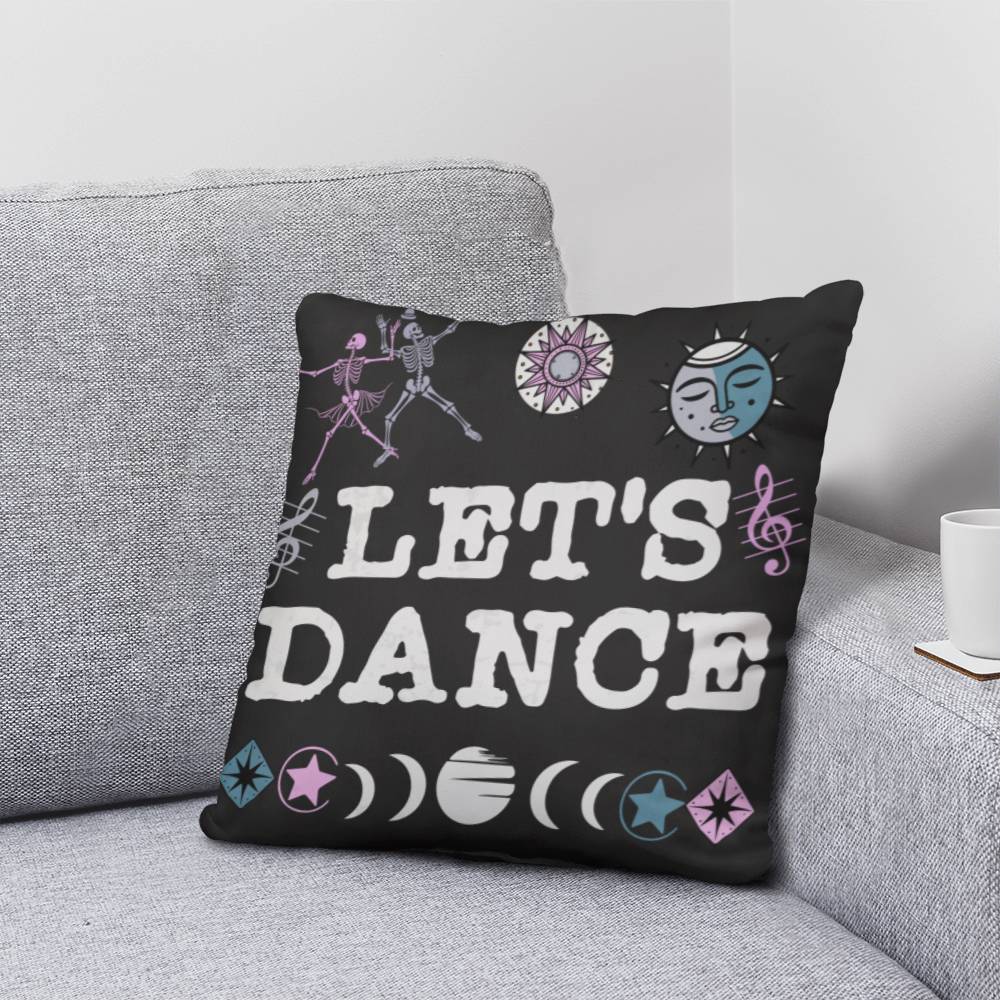 Let's Dance skeleton pillow