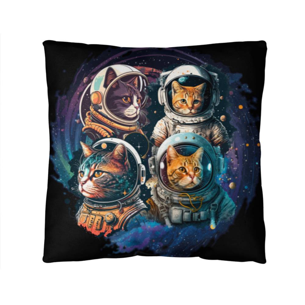 Cats in space pillow