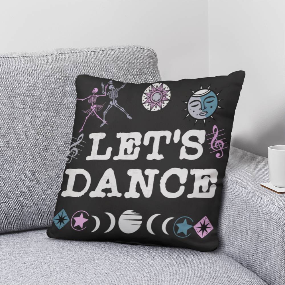 Let's Dance skeleton pillow